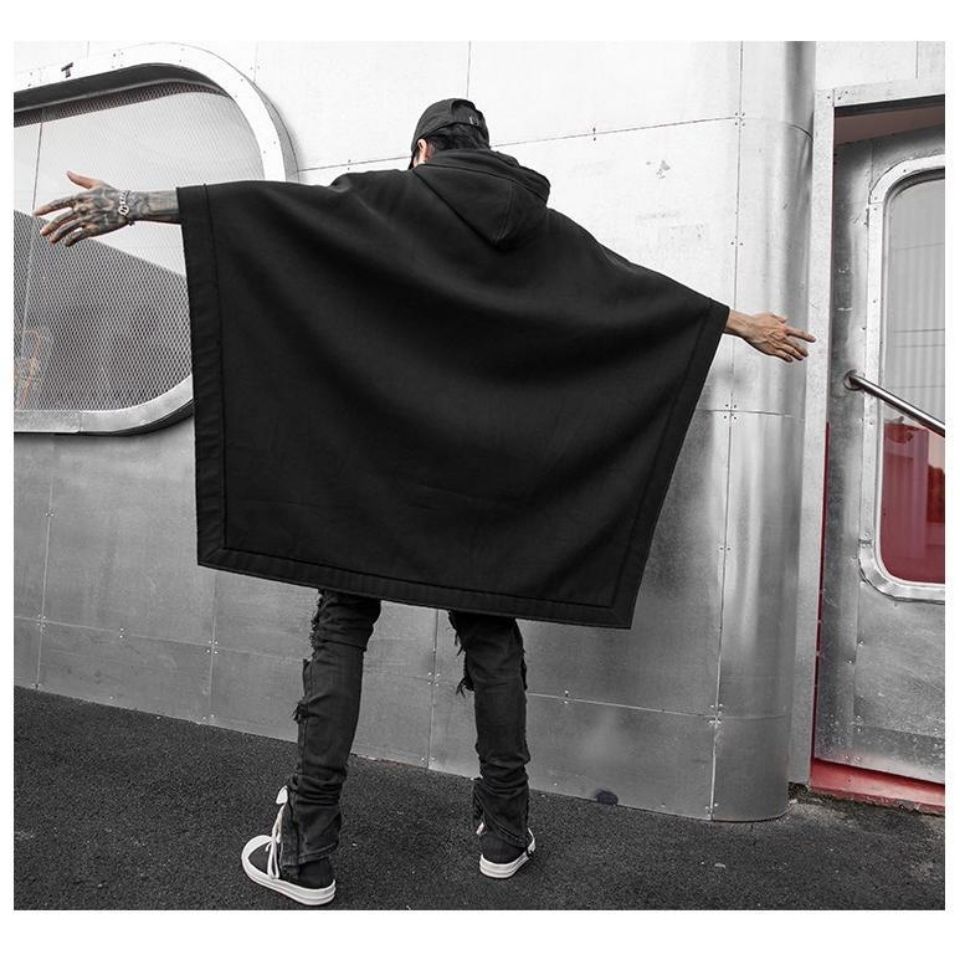 Techwear Black Oversized Hoodies