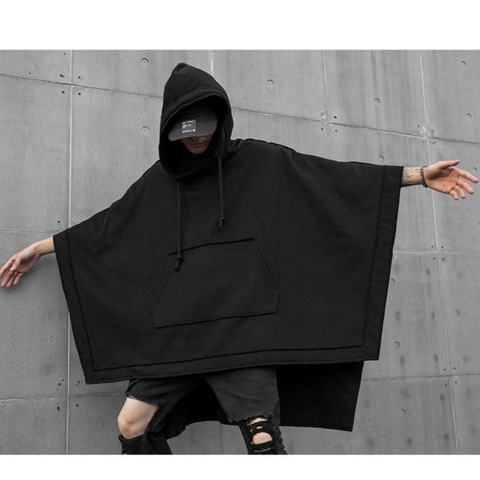 Techwear Black Oversized Hoodies